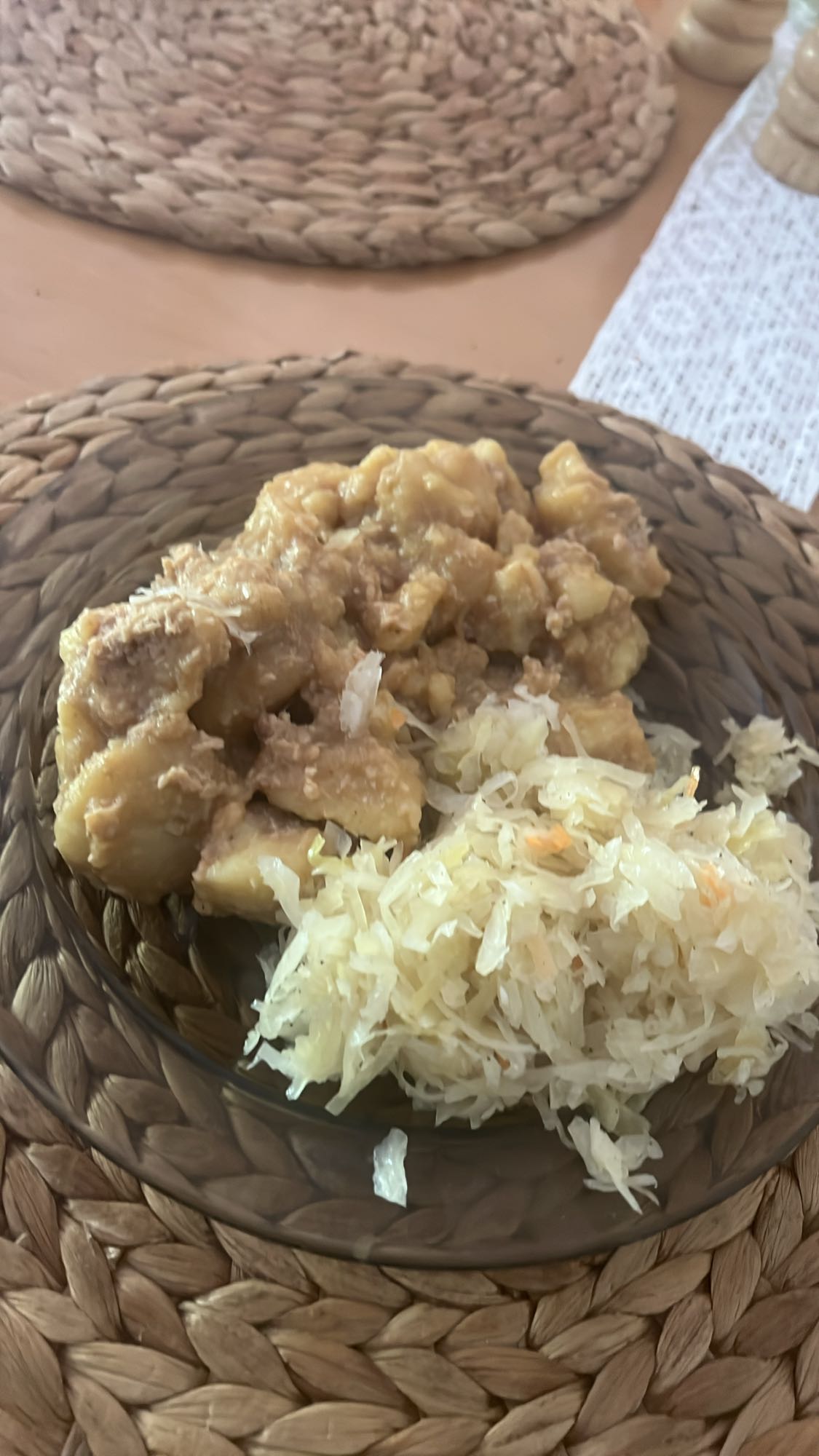 Kluski z kapustą
