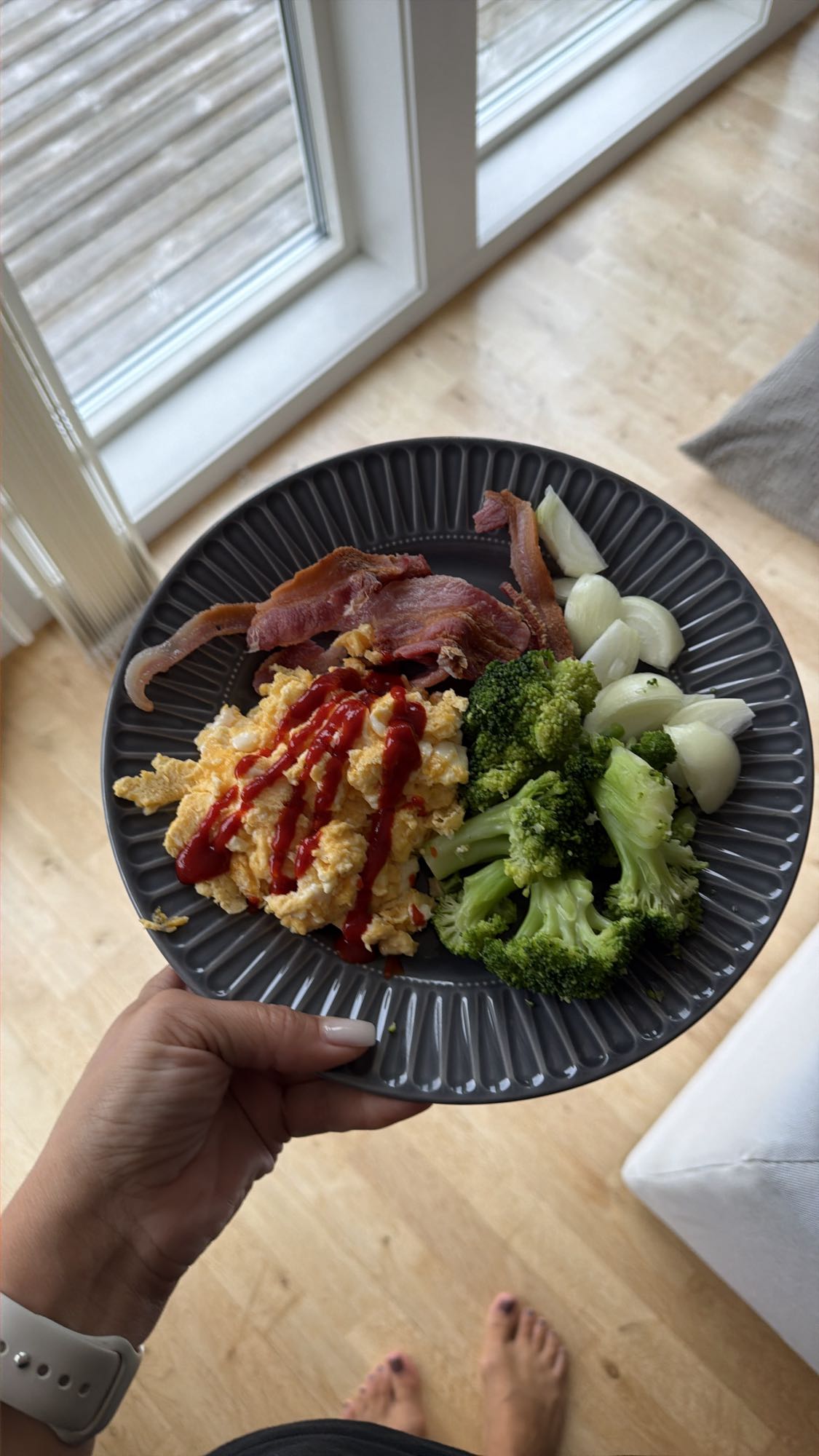 Äggröra med bacon