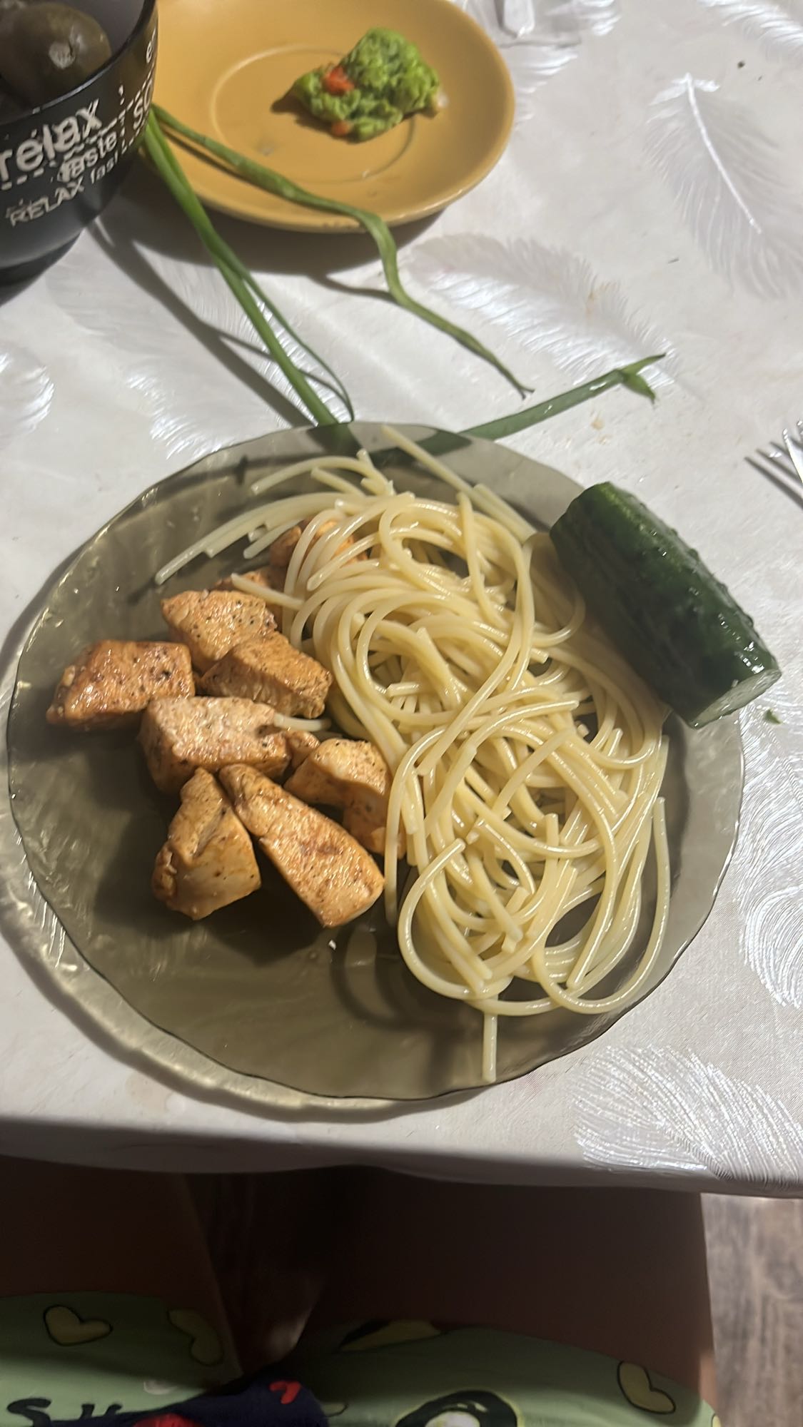 Спагетти с курицей
