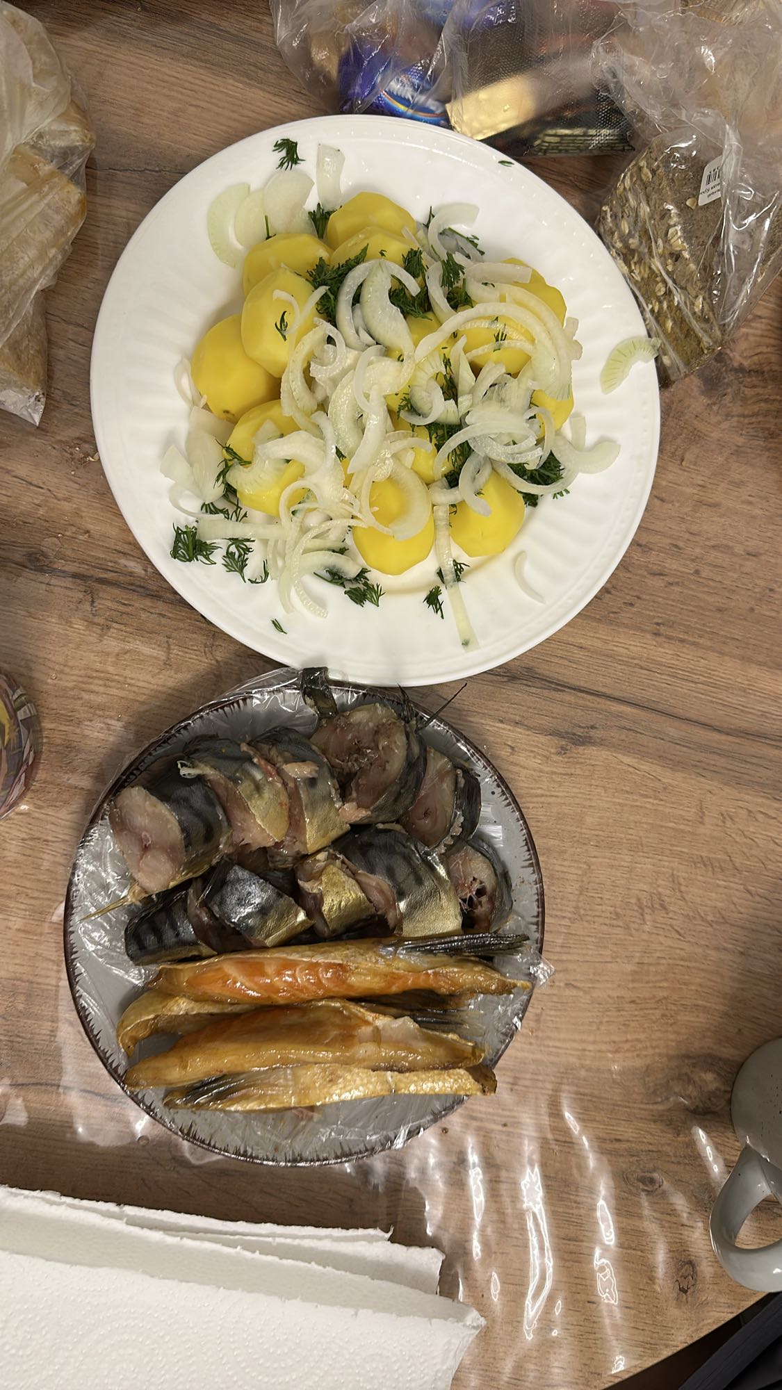 Скумбрия с картофелем