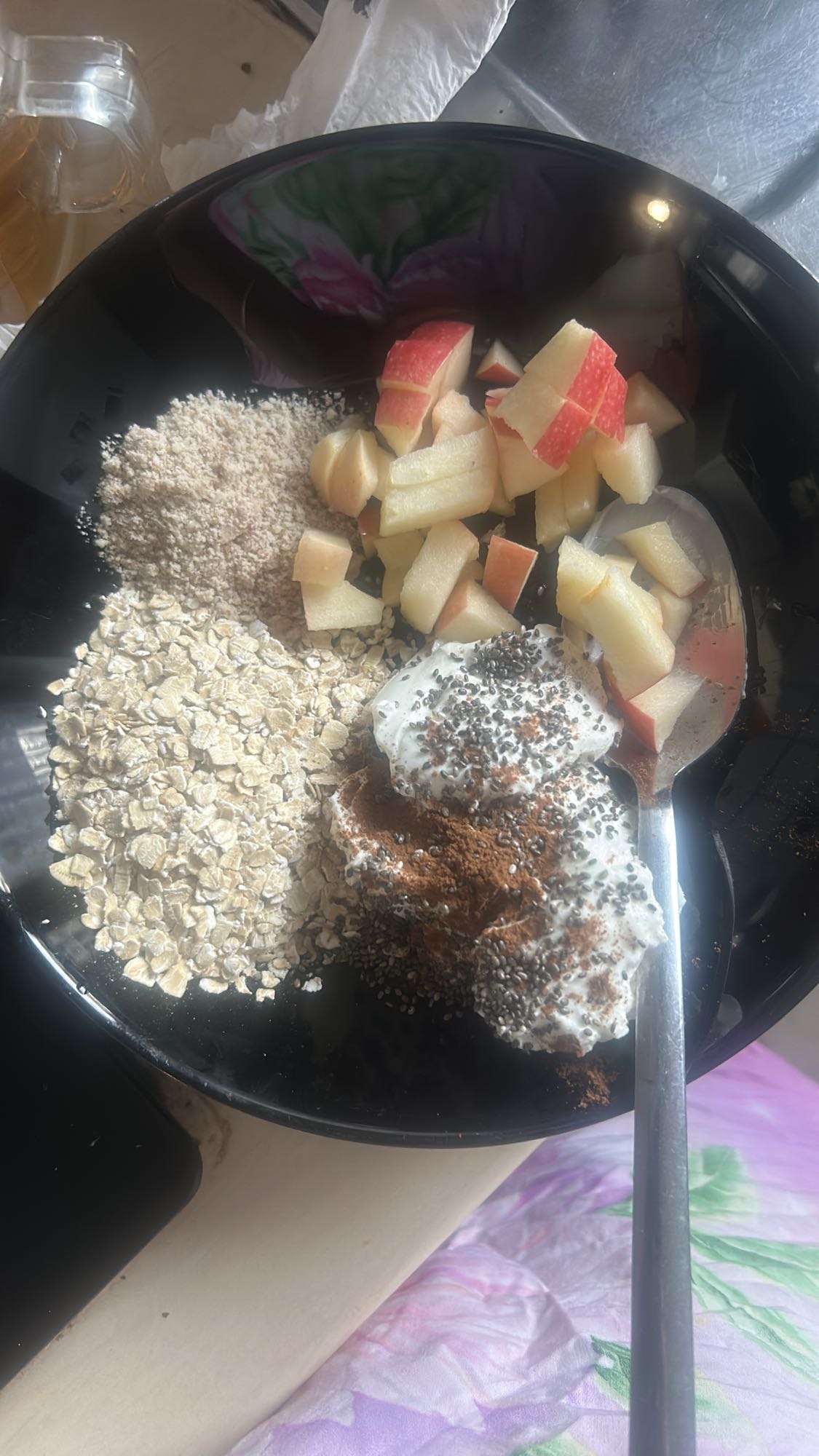 Haferflocken mit Apfel