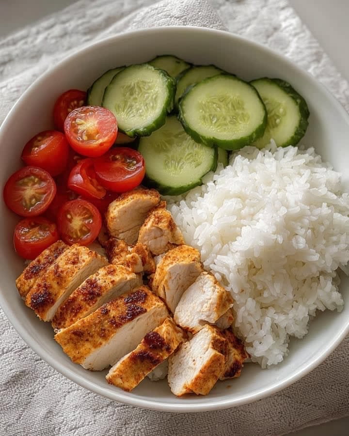 рис с курицей и овощами