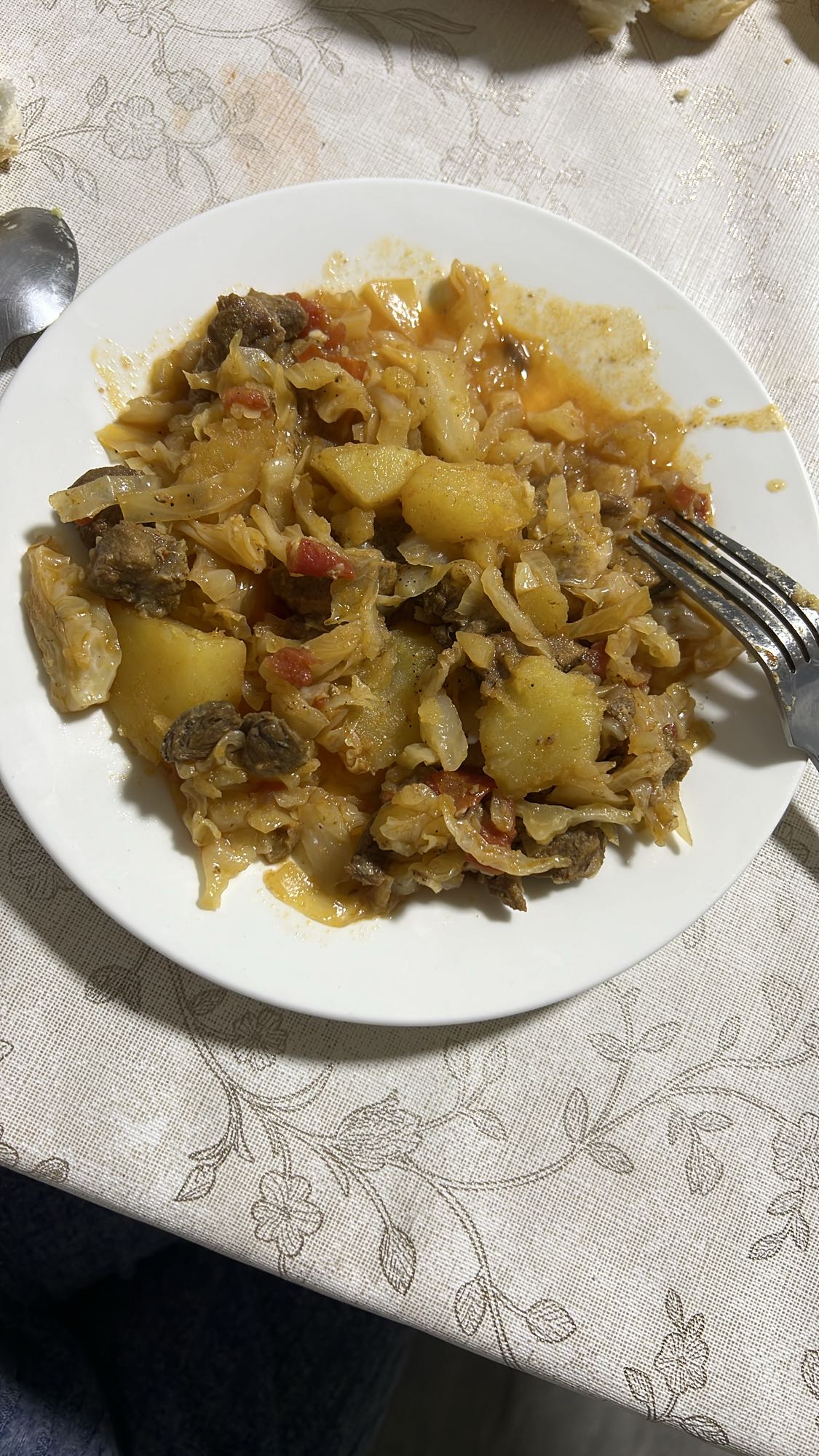 Тушеная капуста с мясом