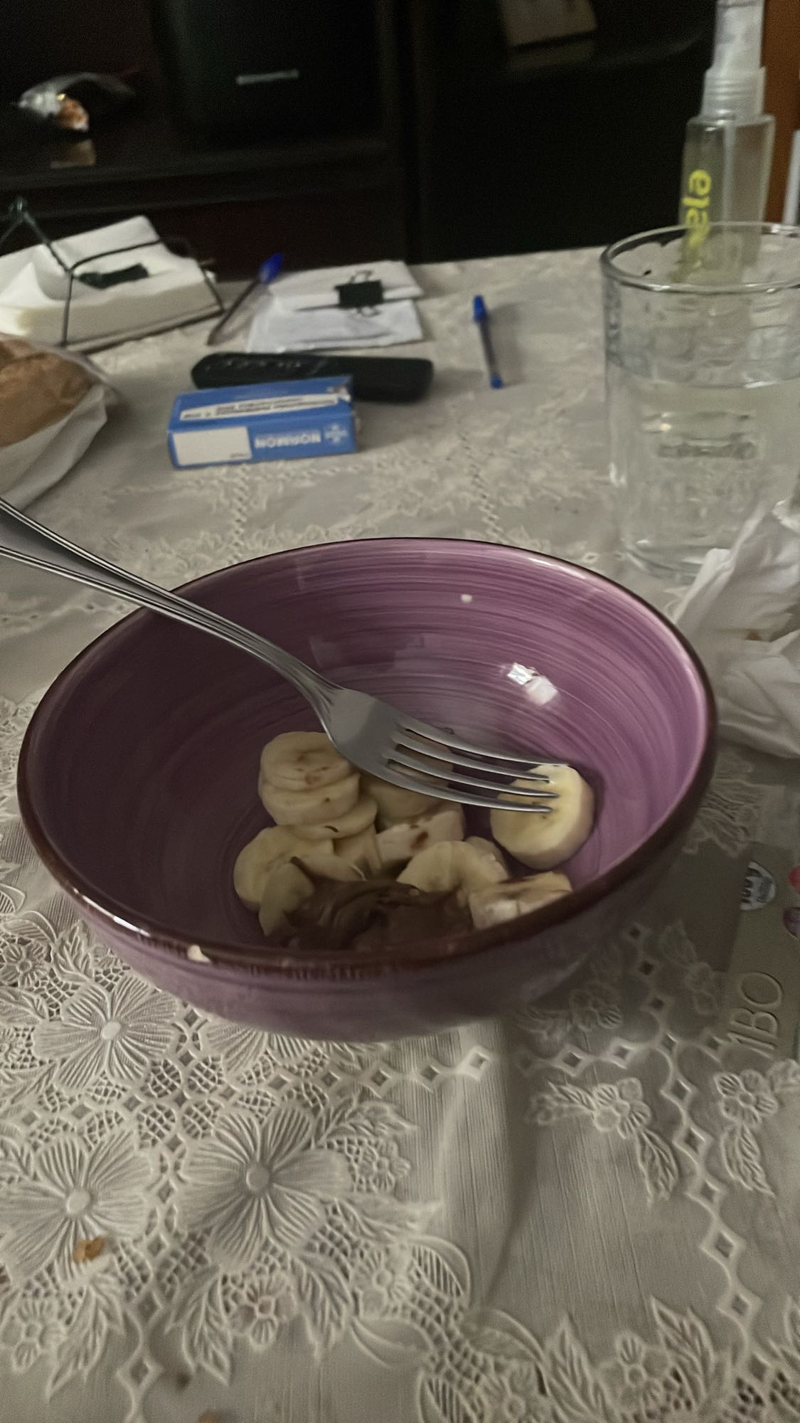 plátano con crema