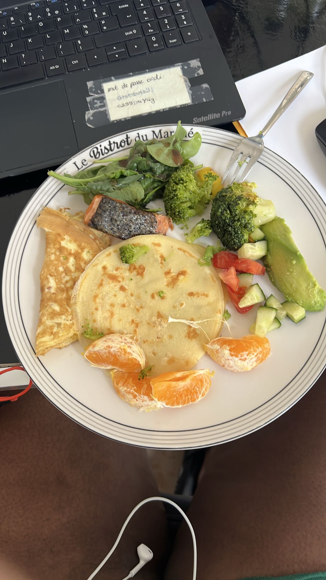 Assiette saumon crêpe