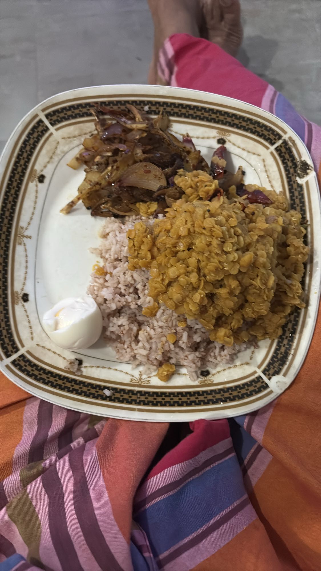 Rice Lentils and Egg