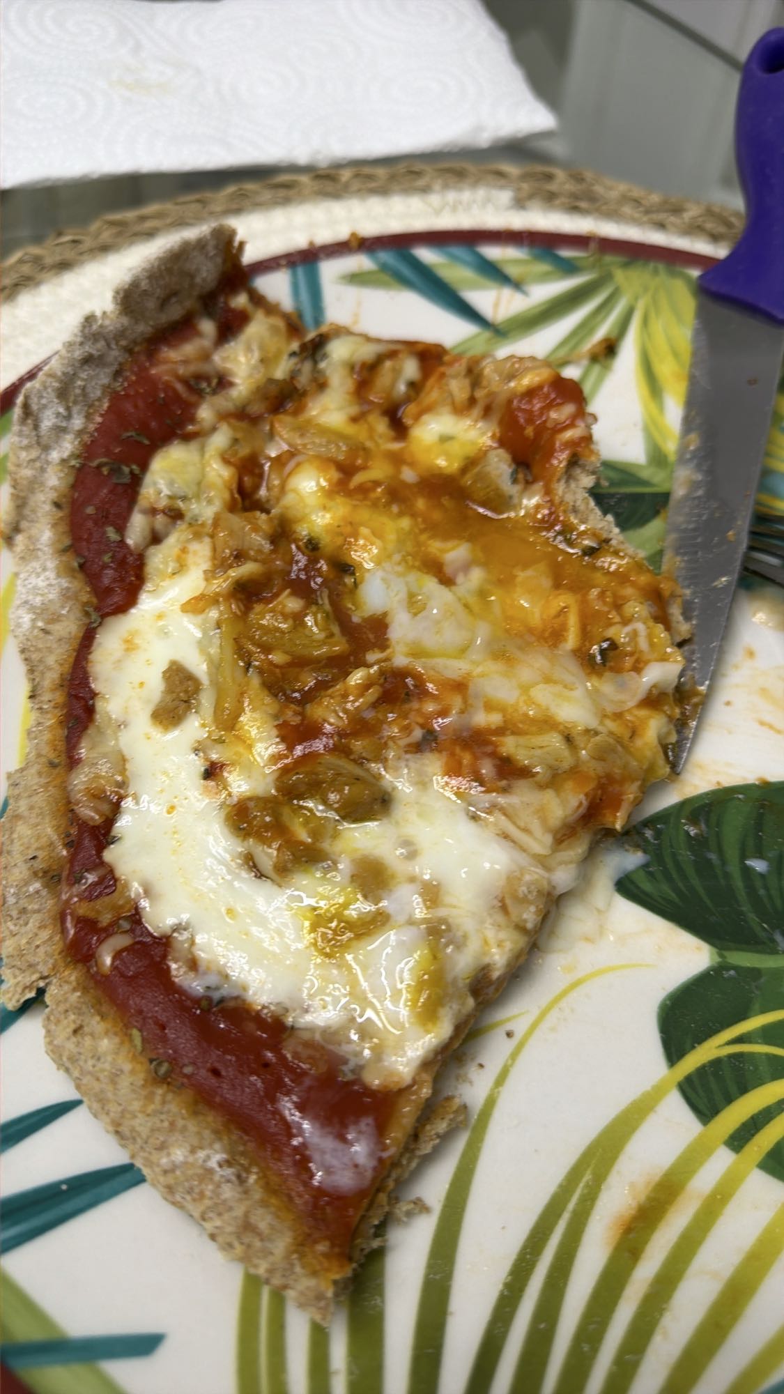 pizza casera con huevo