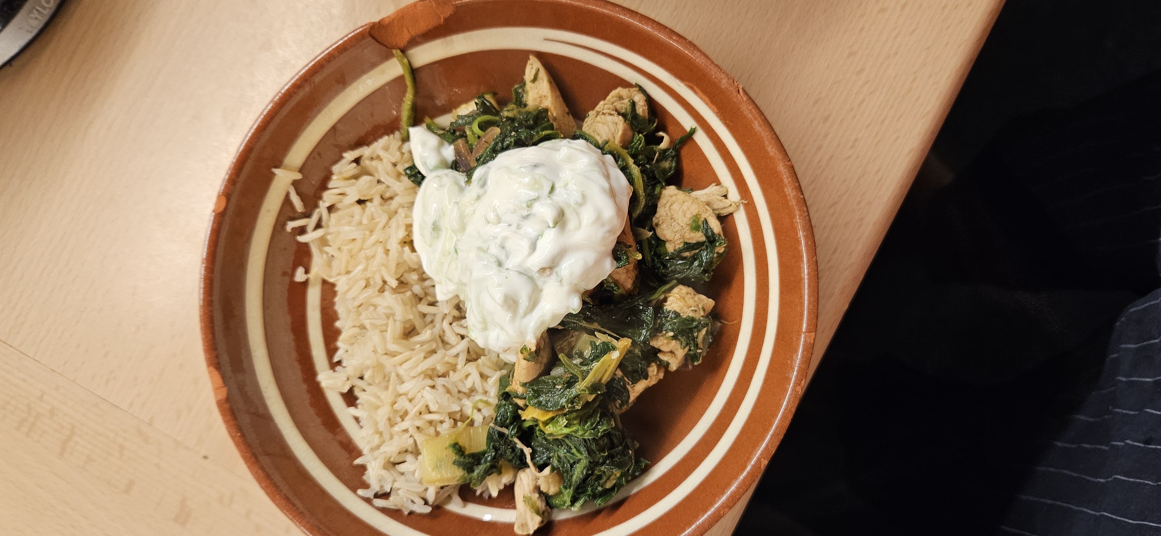 Chicken Rice Spinach