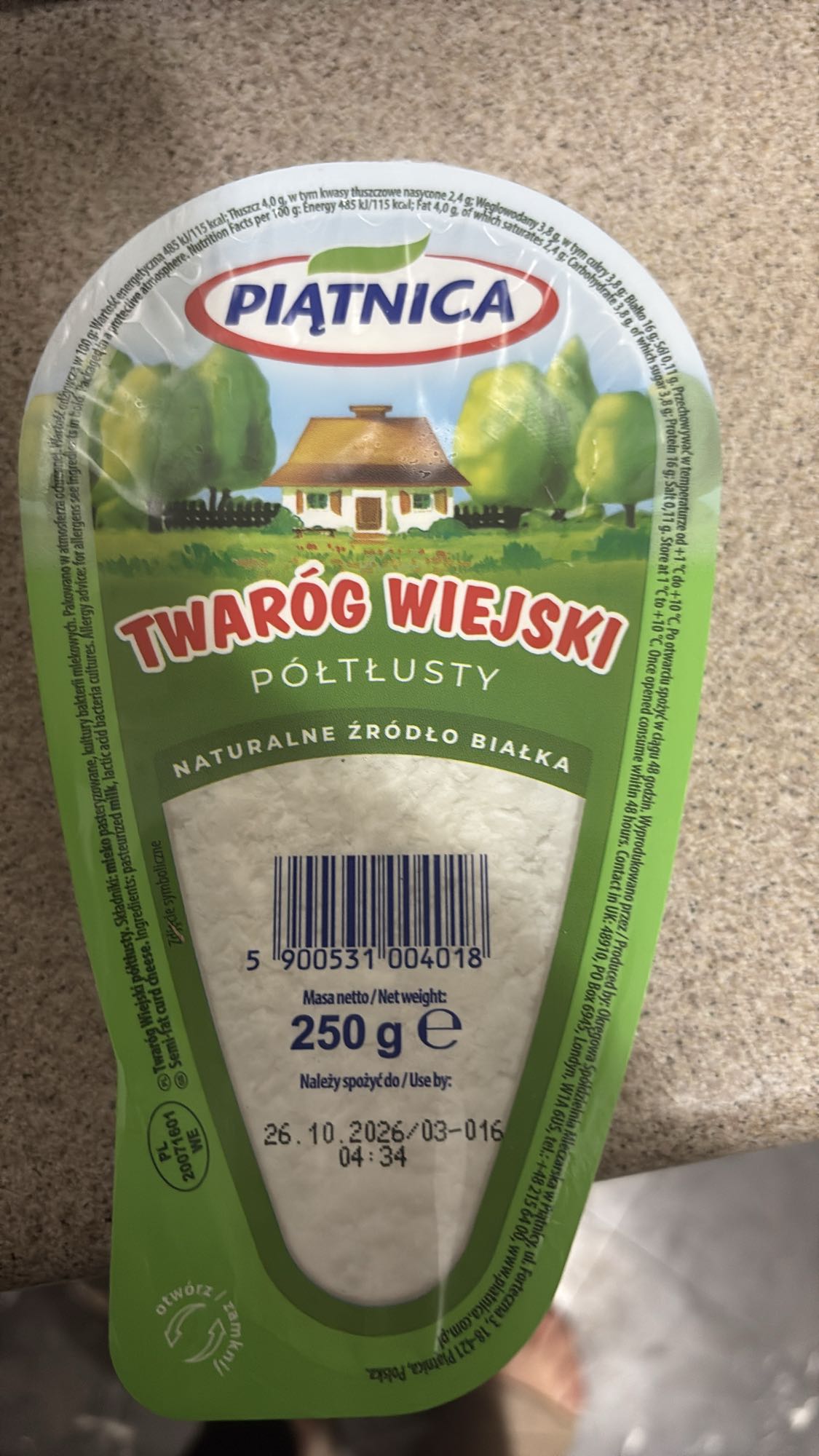 Twaróg wiejski półtłusty