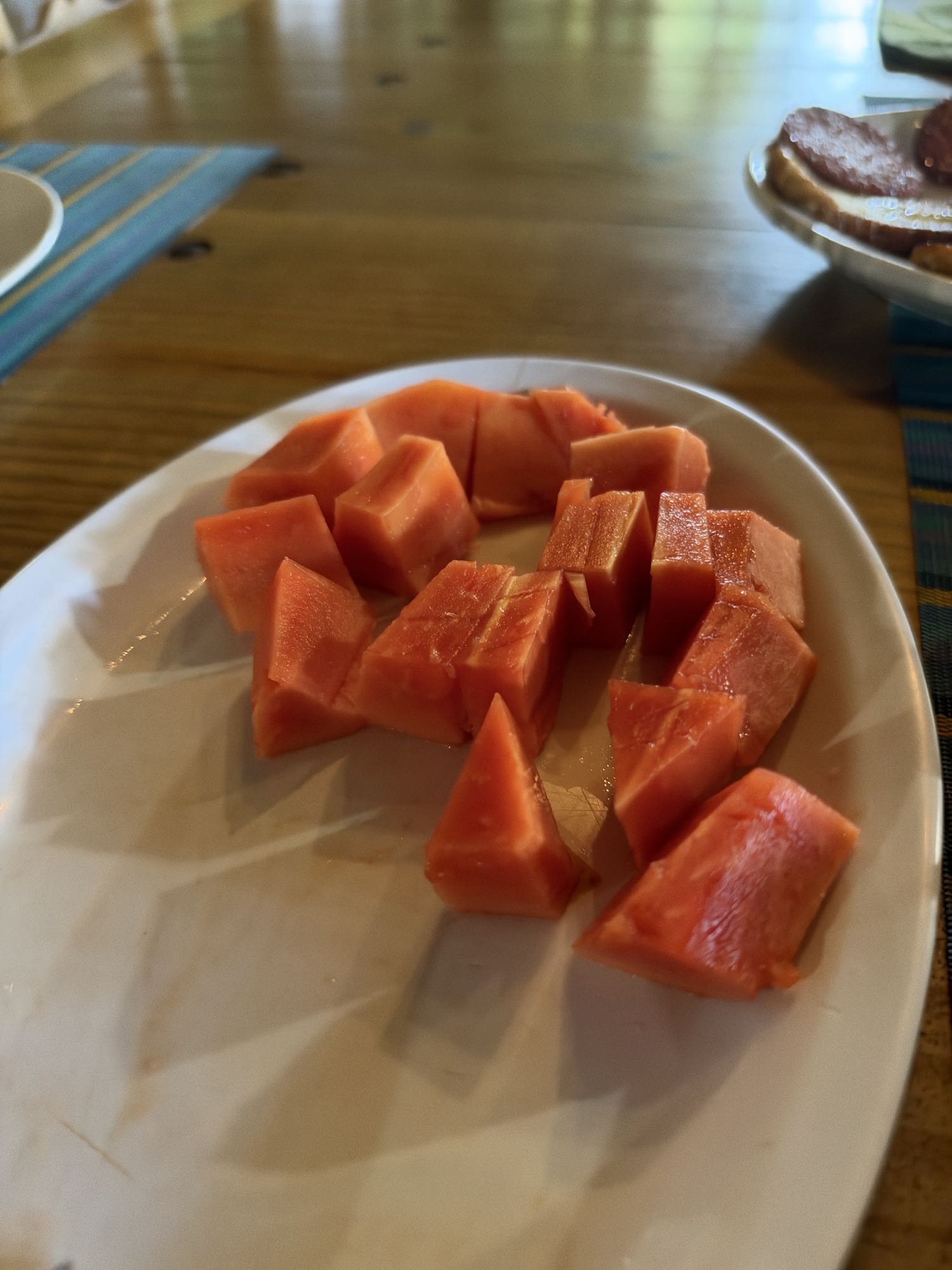 papaya en trozos