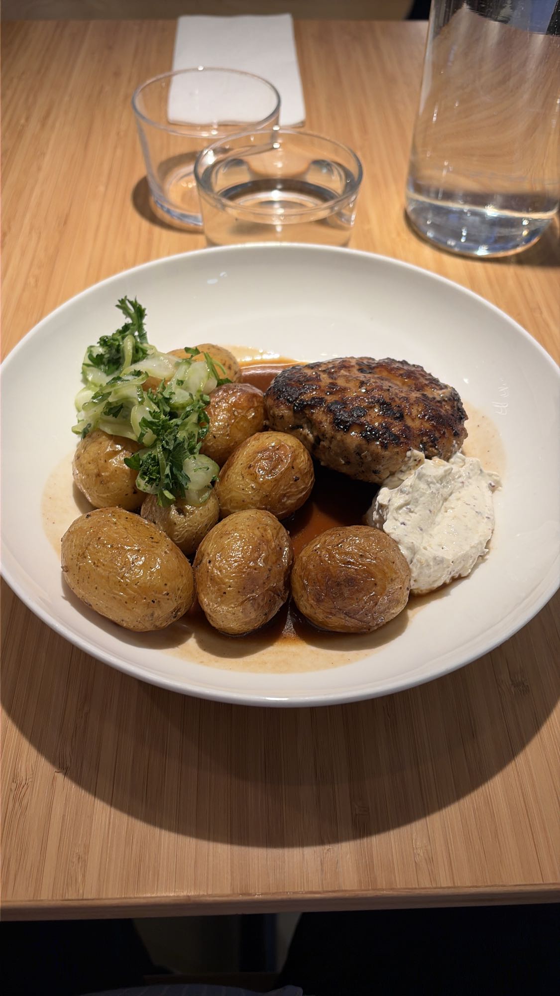 Köttfärsbiff med potatis