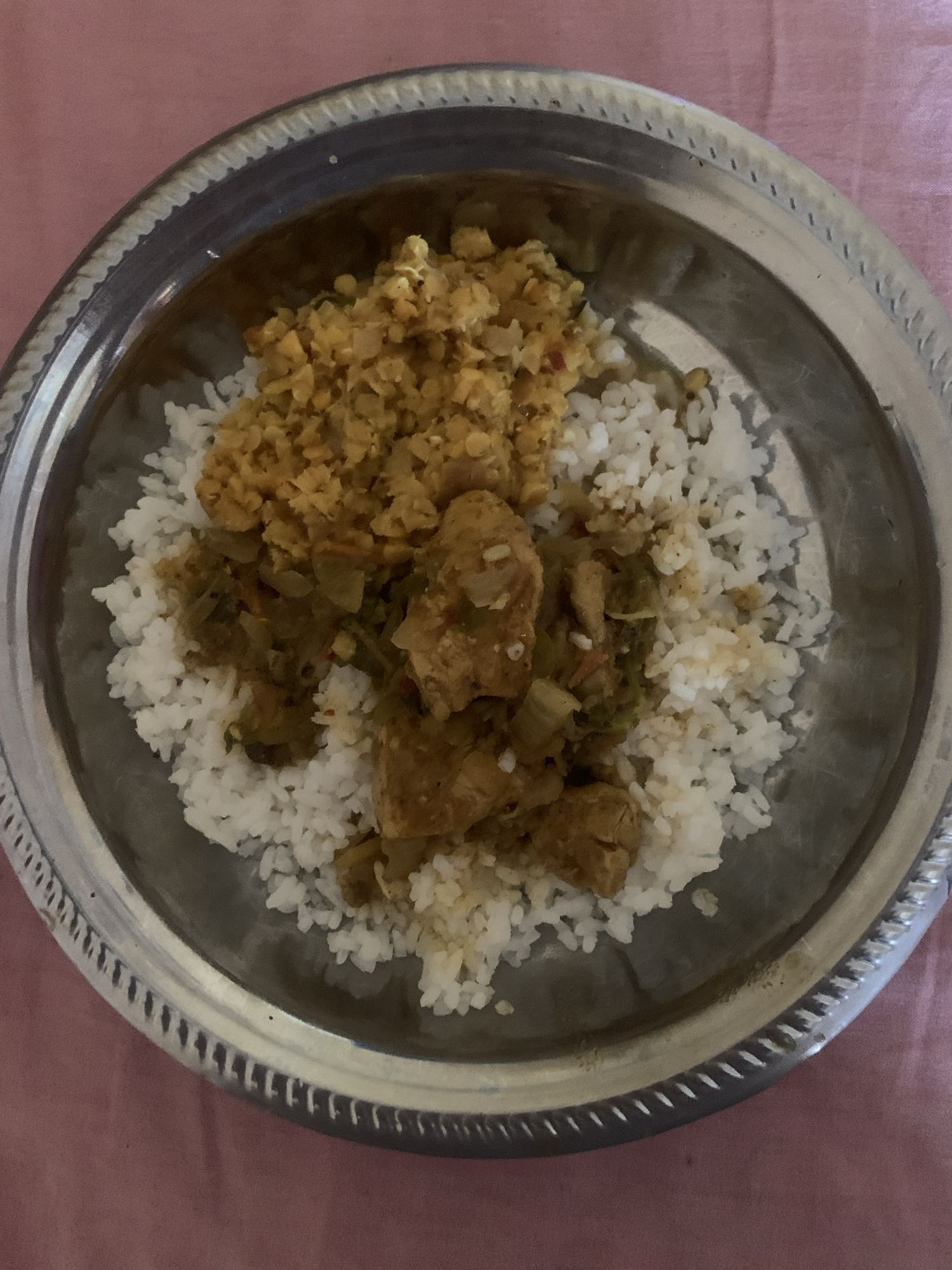 Rice with Chicken Curry