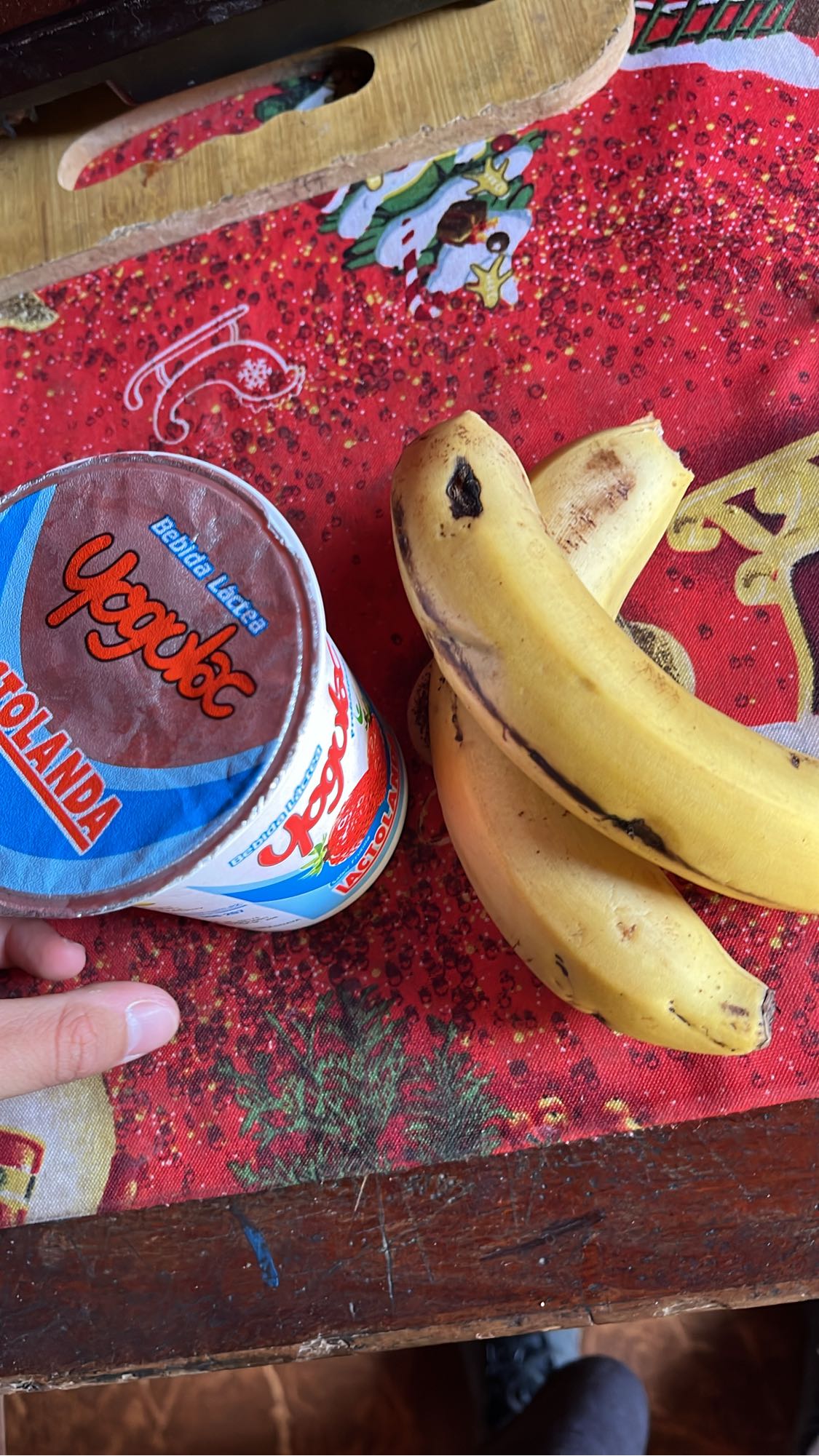bananas con yogur
