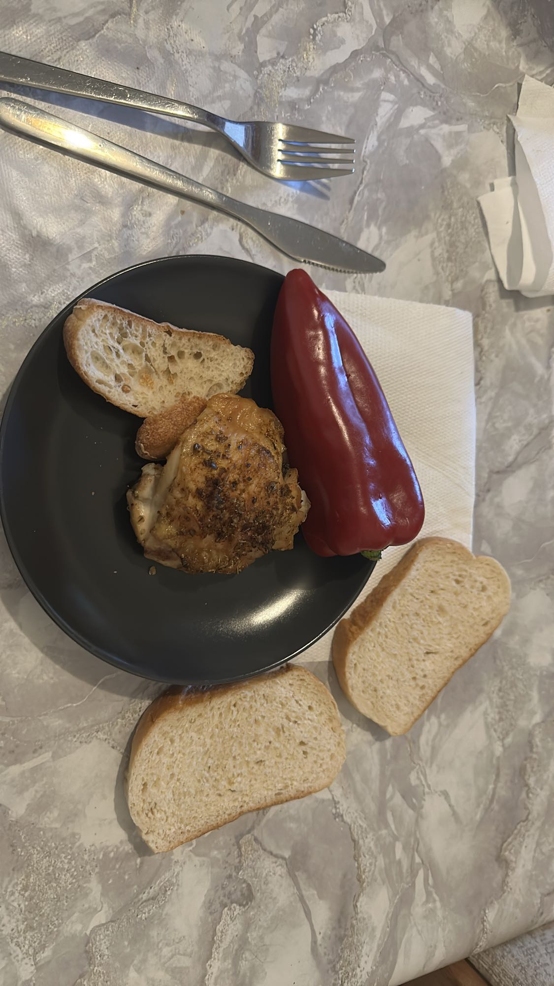 Chicken Bread Pepper