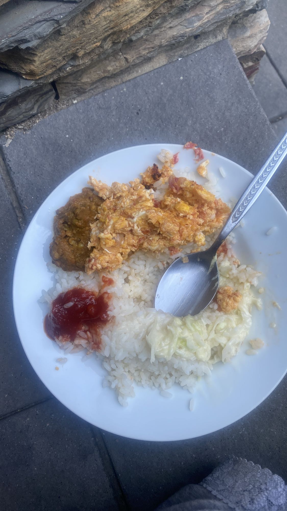 Rice Eggs and Sauces