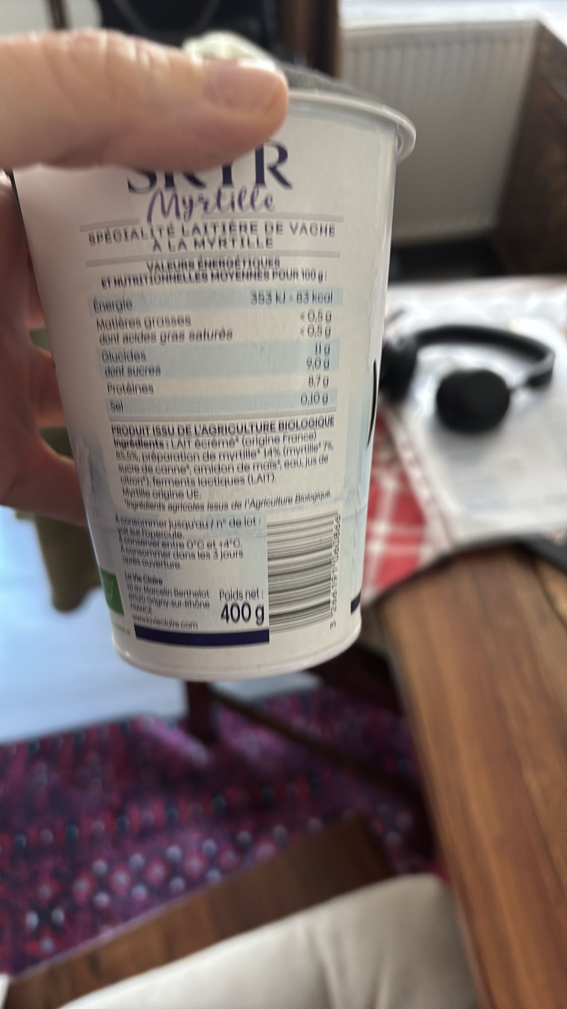 Skyr myrtille