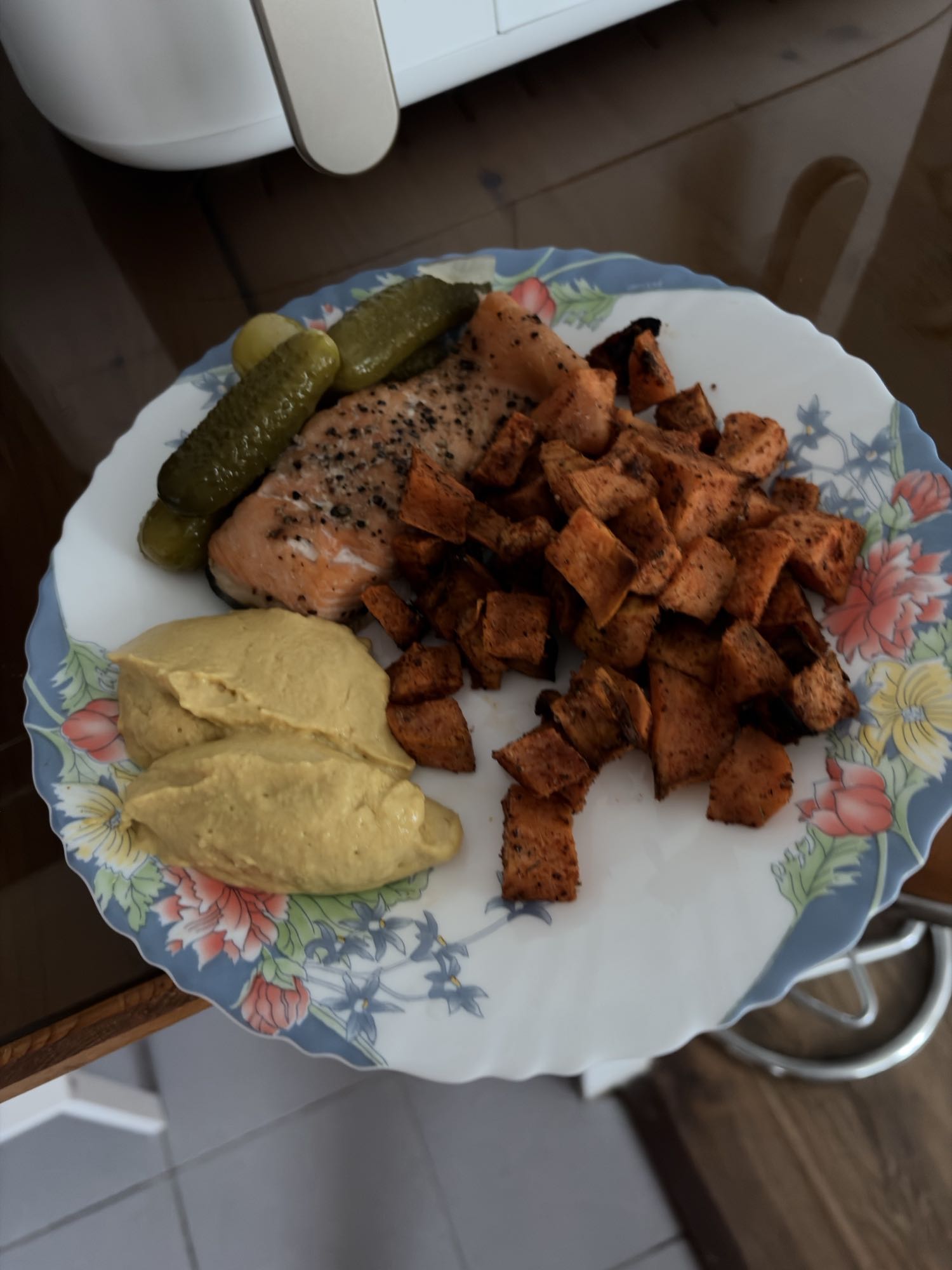 Somon cu cartof dulce la airfryer