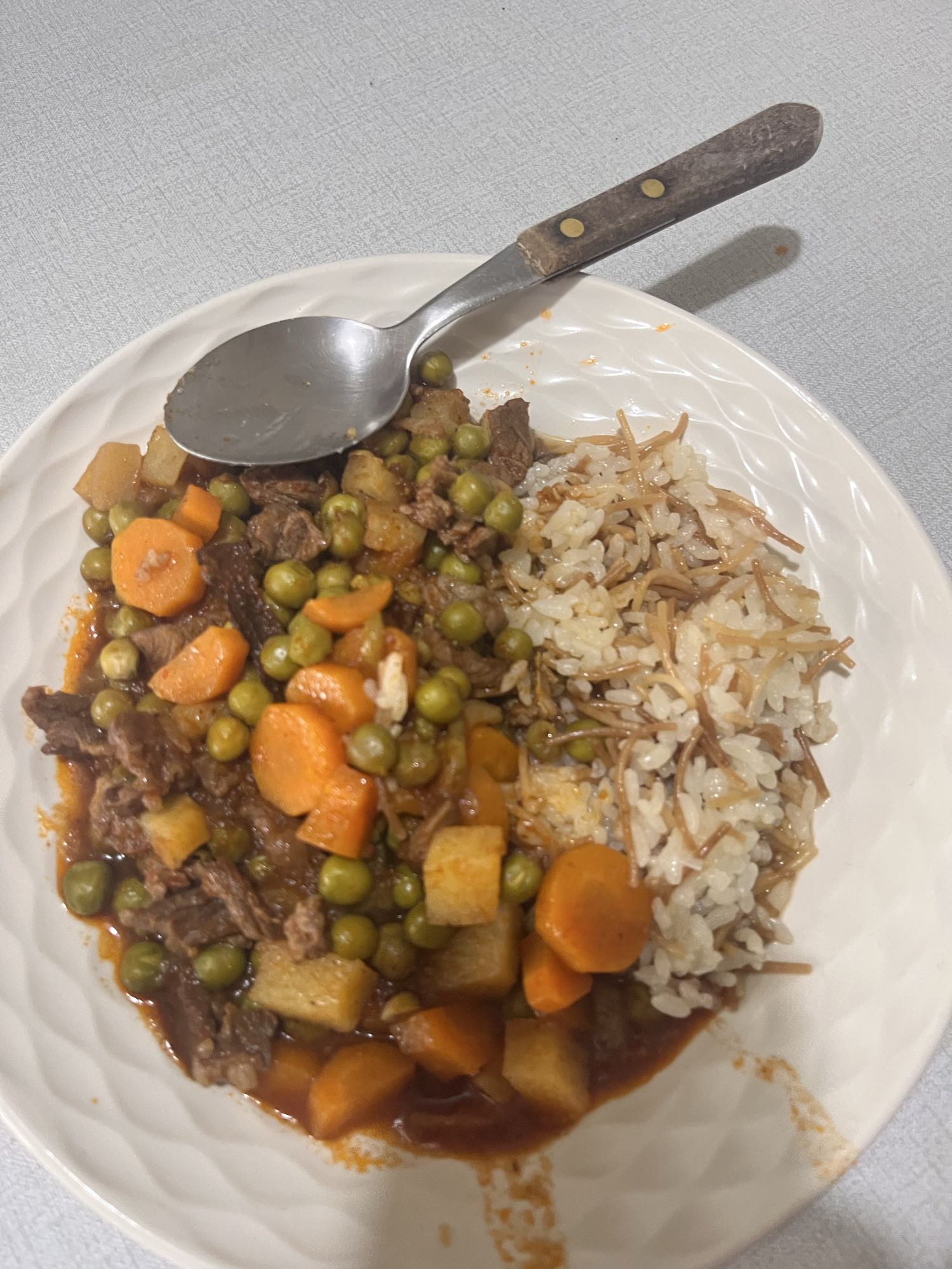 Beef stew with rice