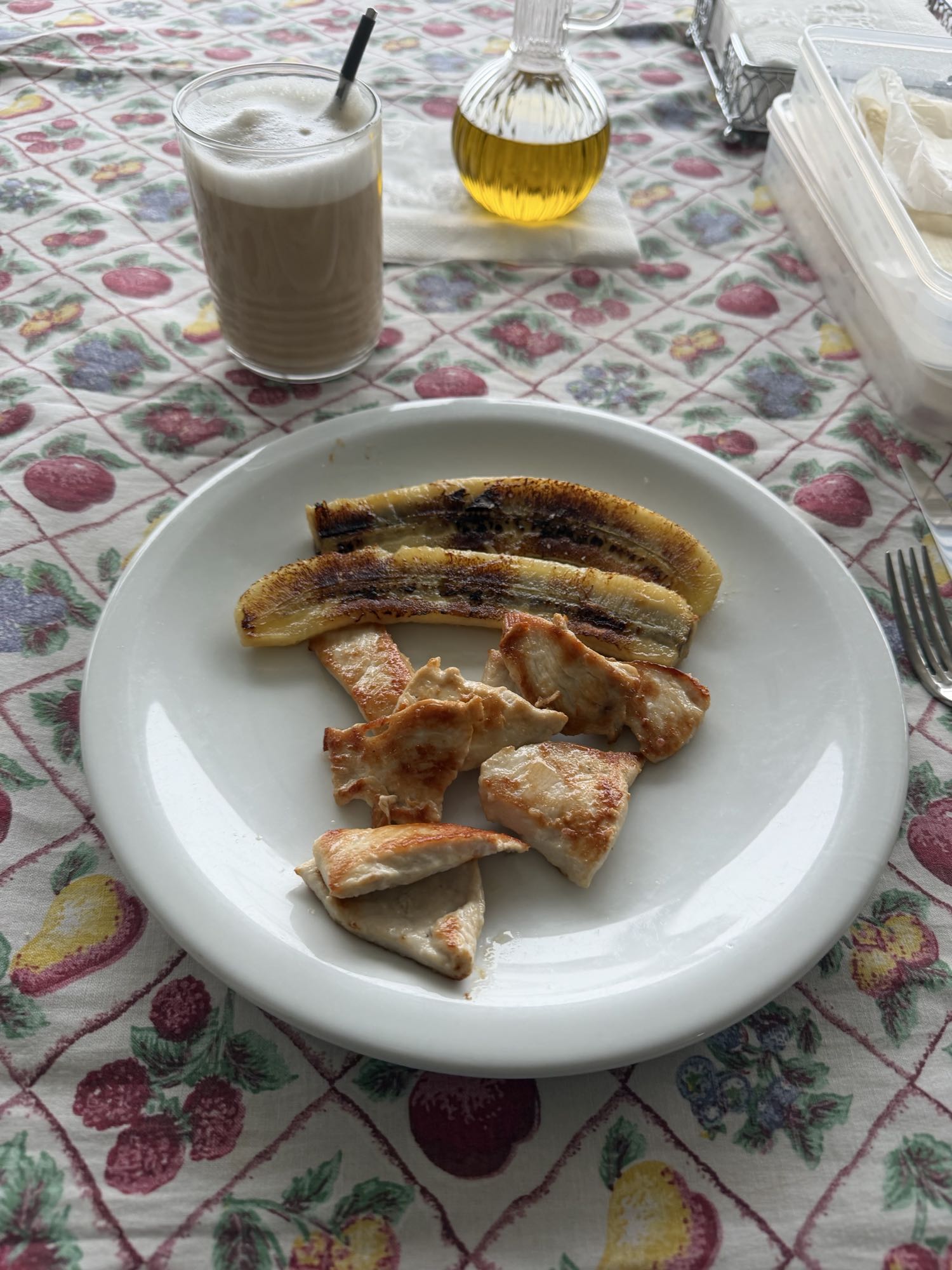pollo con plátano
