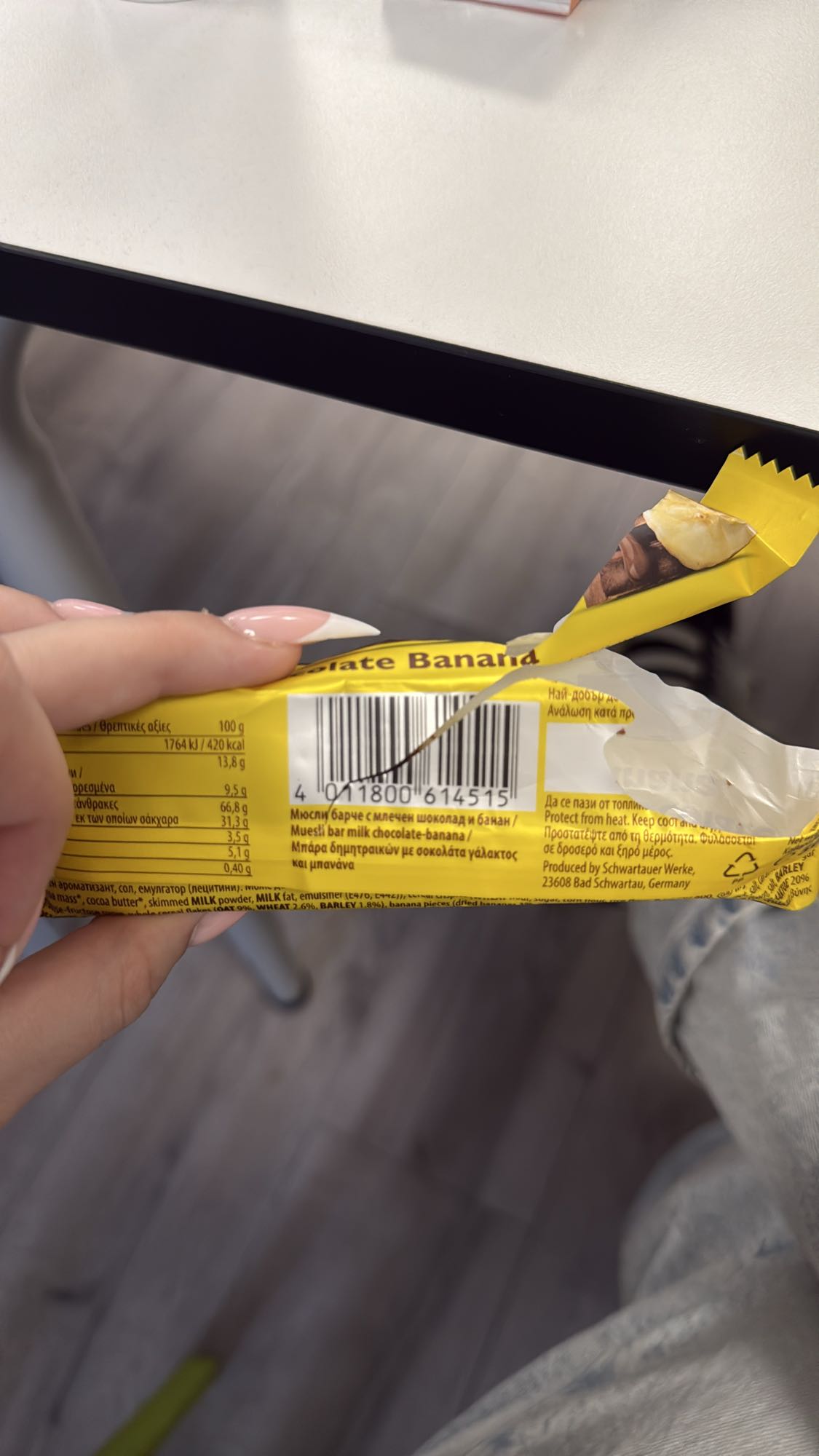 Chocolate Banana Bar