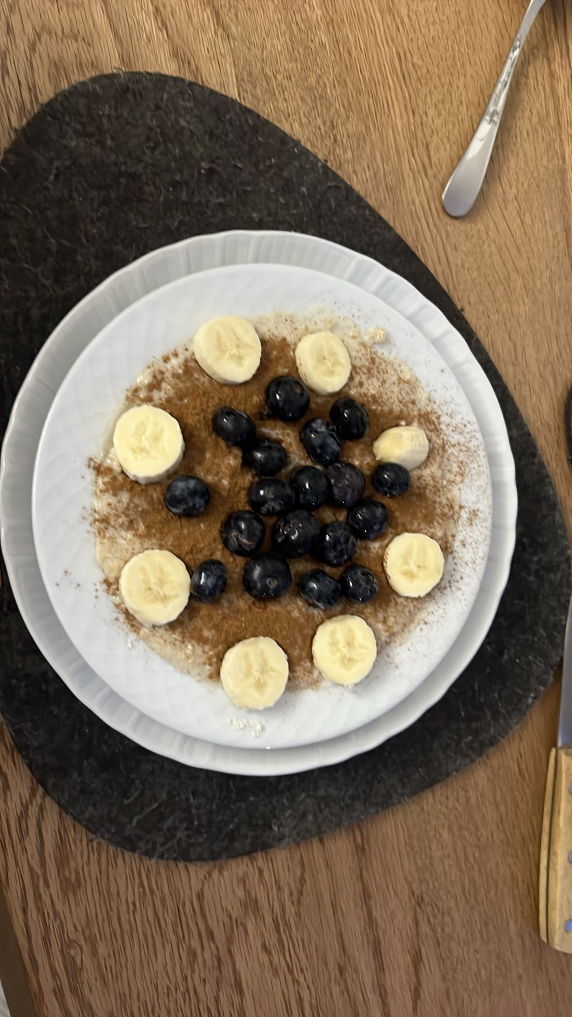Porridge con frutta