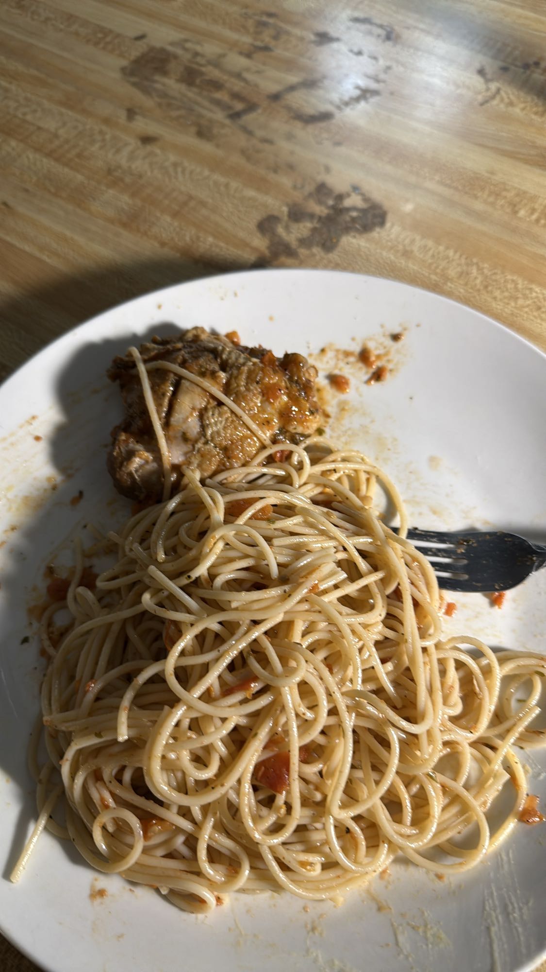 Spaghetti au poulet