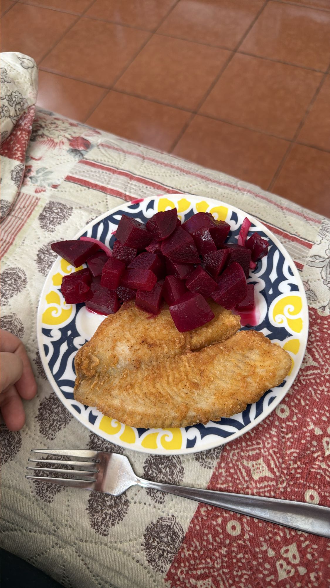 filete con remolacha y limón