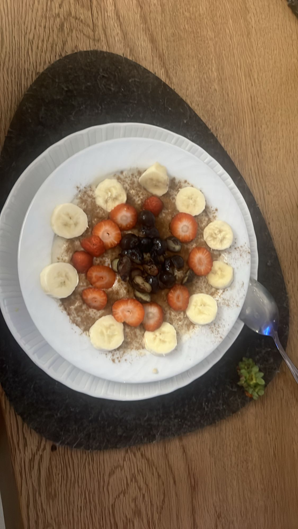 Porridge con frutta