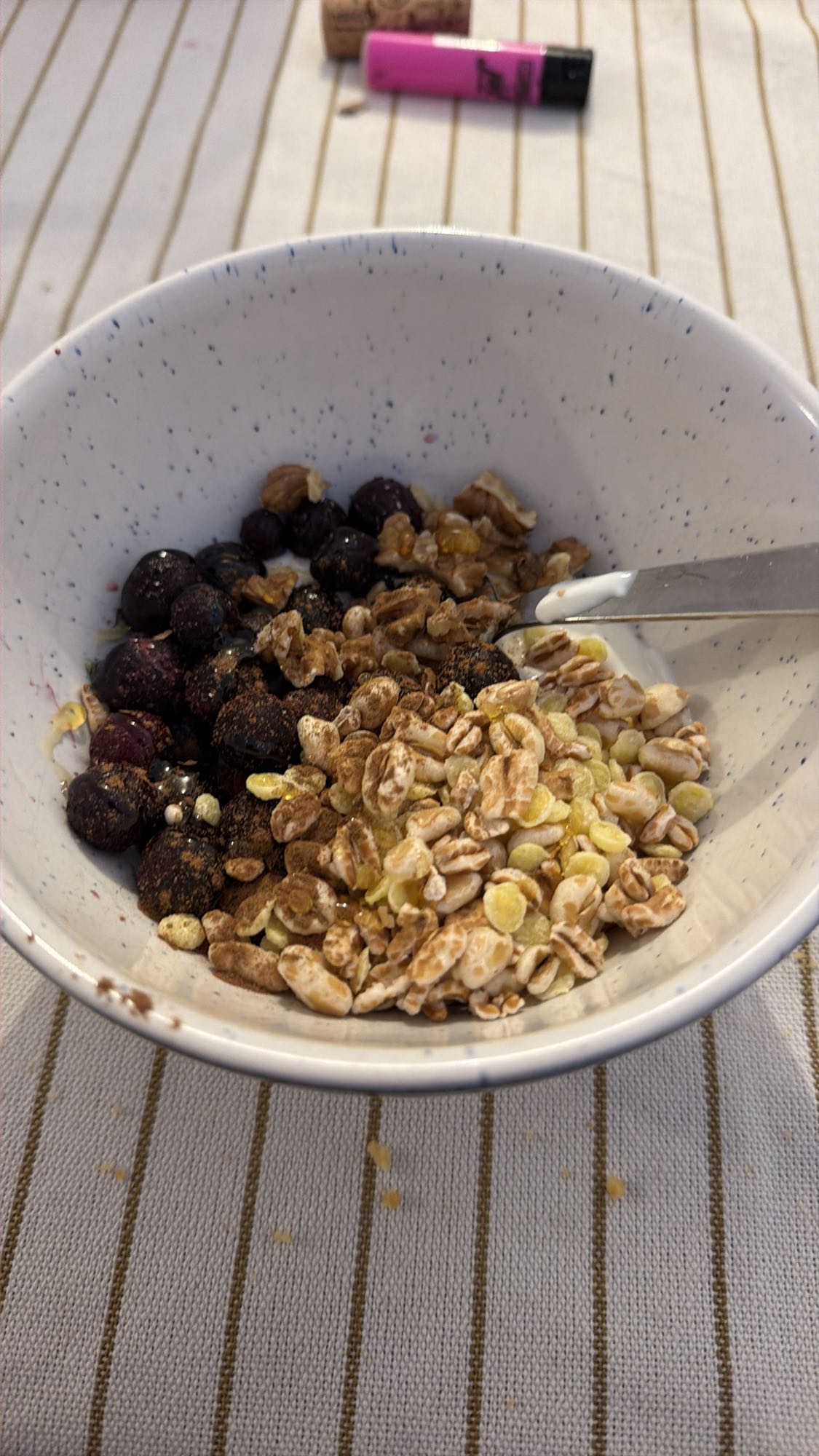 Yogur con arándanos