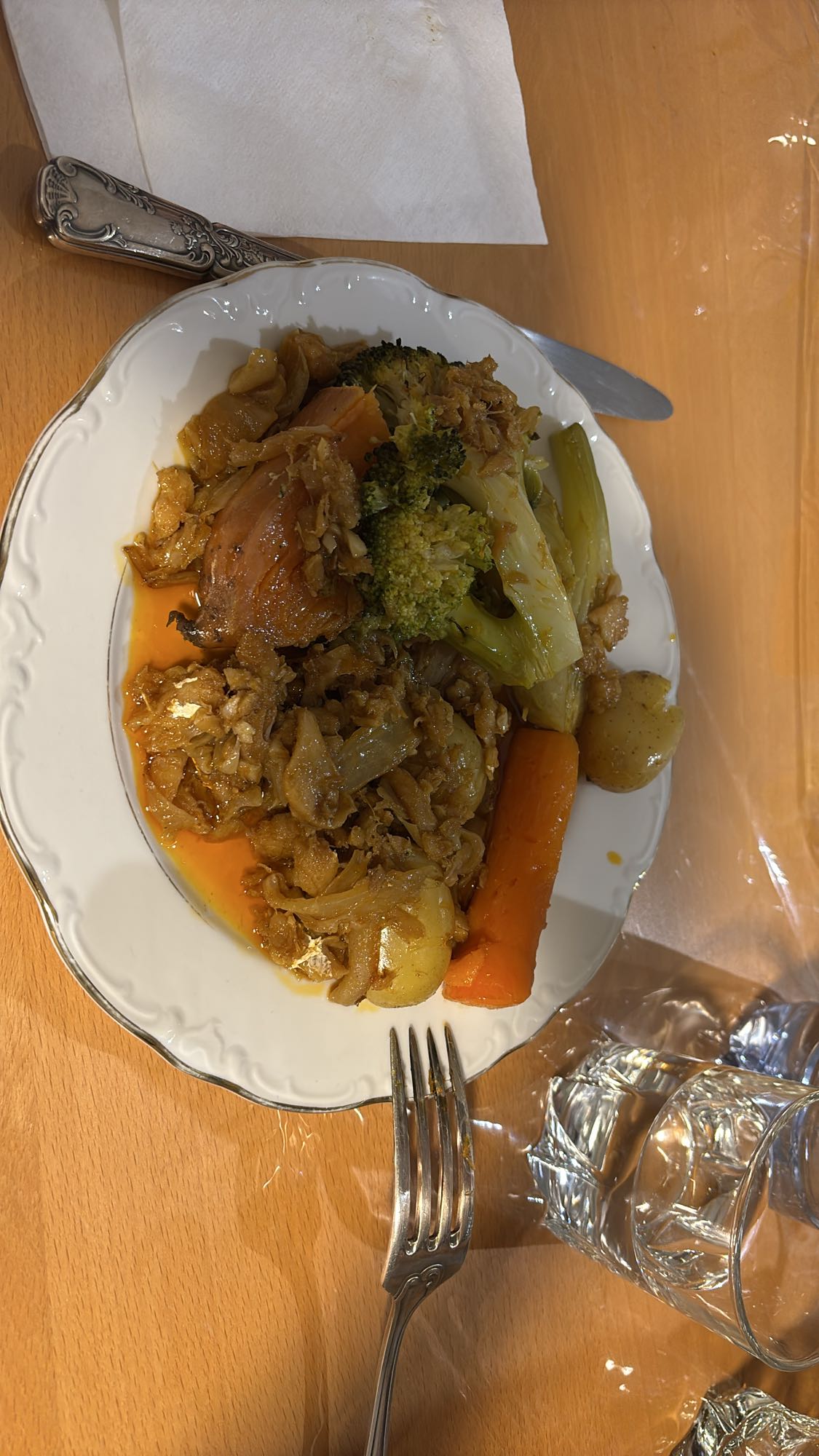 Morue braisée légumes