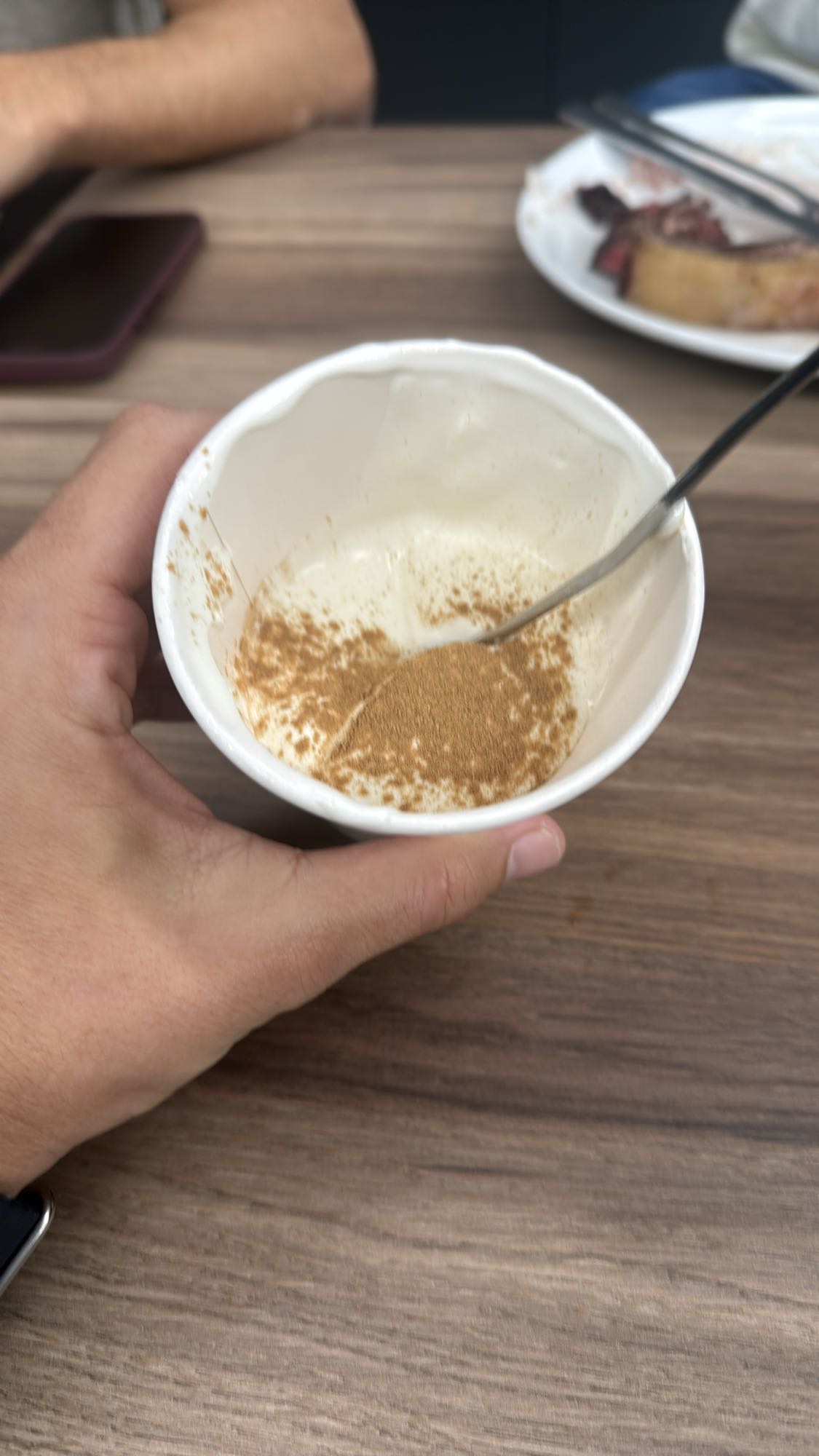yogur con canela