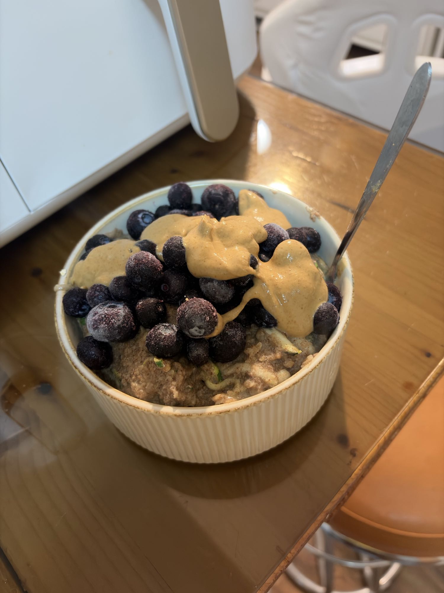 Terci de ovăz cu afine și proteină