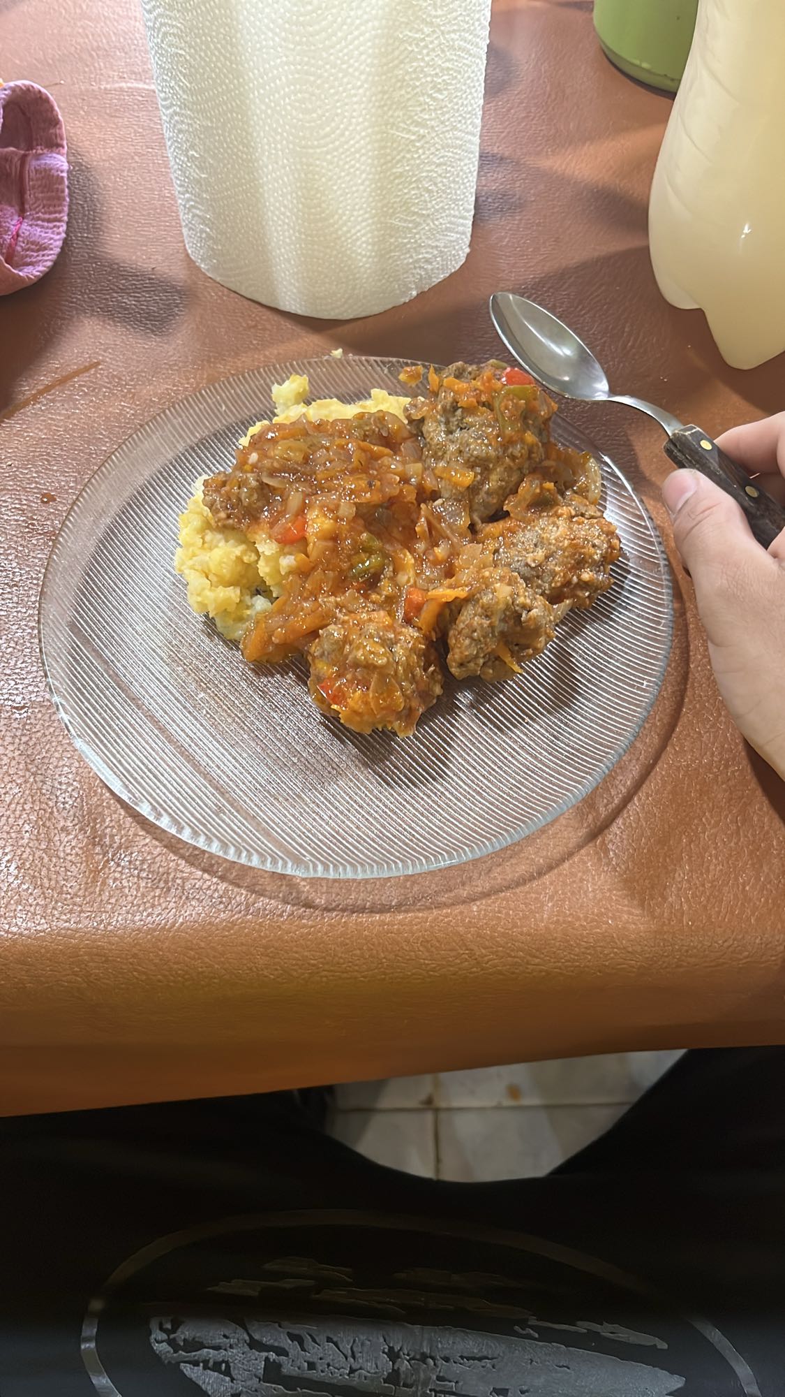 Carne guisada con puré