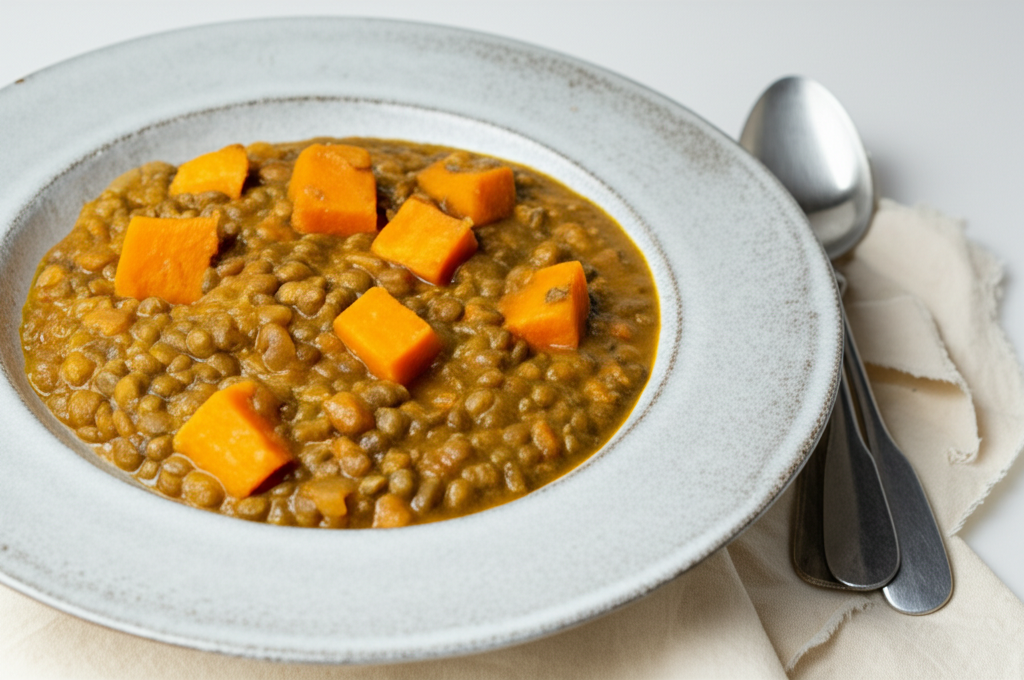 Hearty Vegan Lentil & Sweet Potato Stew