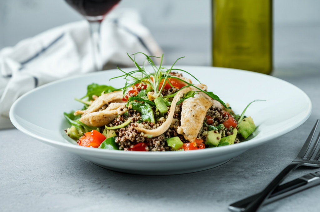 Salade de Quinoa aux Légumes et Poulet Grillé