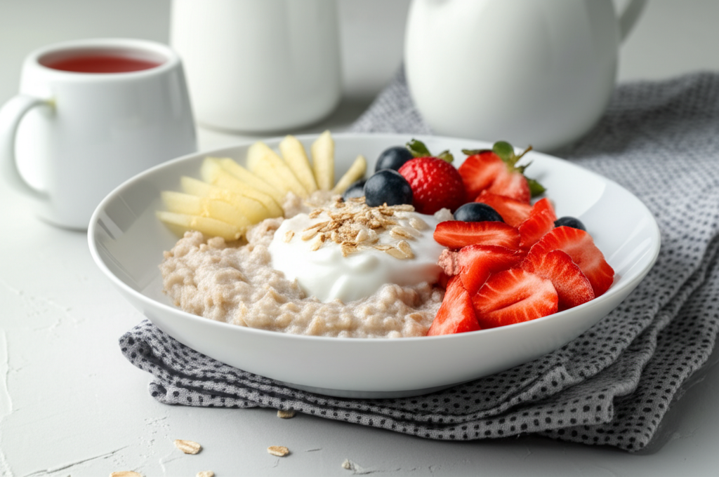 Owsianka z Jogurtem i Świeżymi Owocami