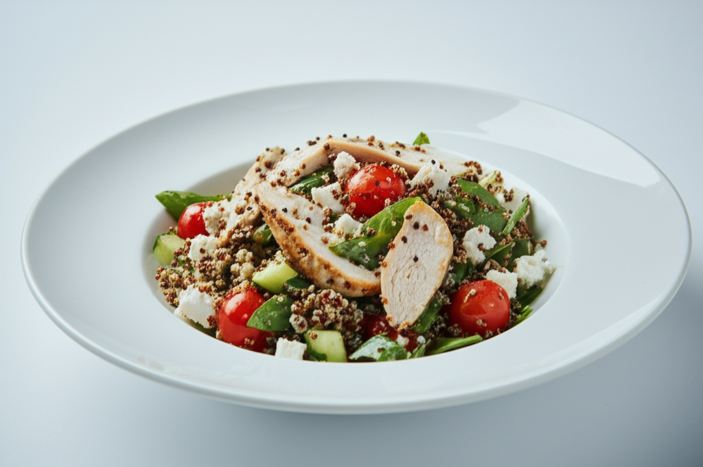 Insalata di Quinoa e Pollo alla Mediterranea