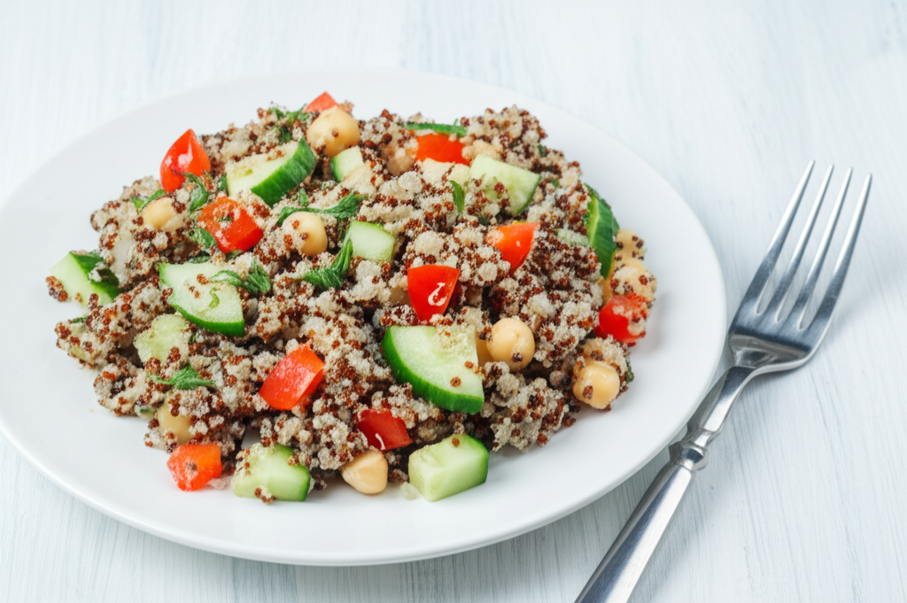 Proteinrik Quinoa- och Kikärtsallad