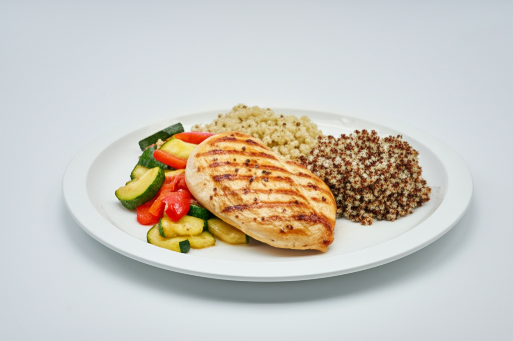 Grillad Kyckling med Quinoa och Färska Grönsaker