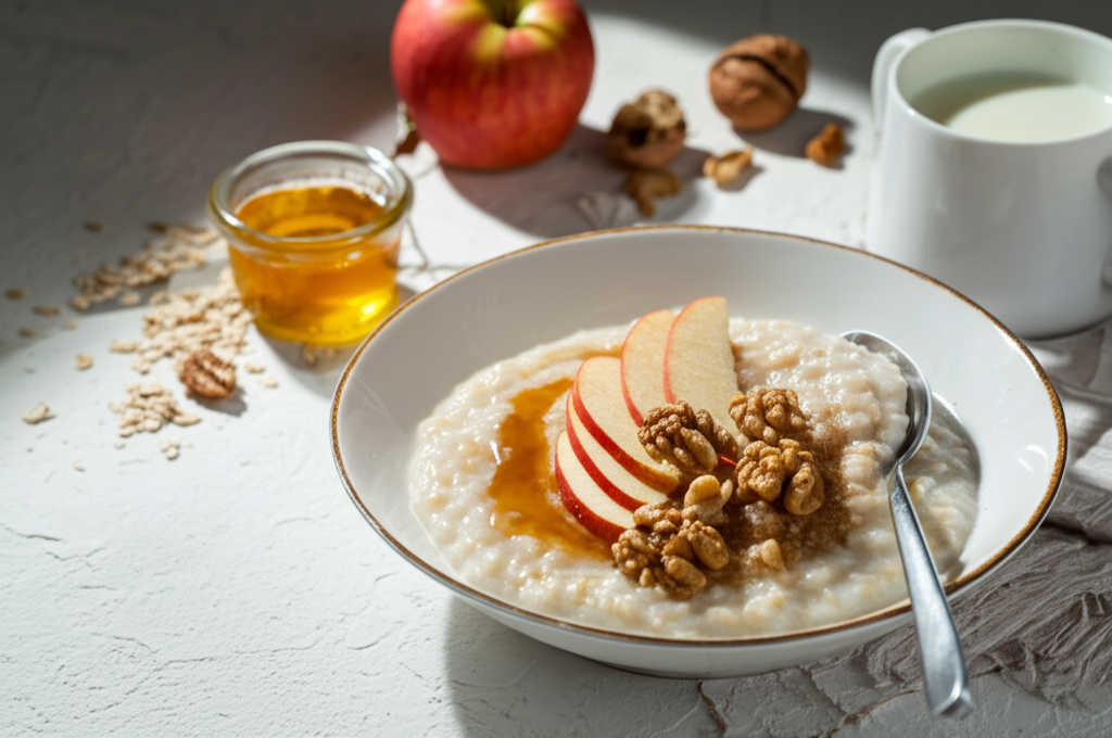 Porridge aux flocons d'avoine et fruits frais
