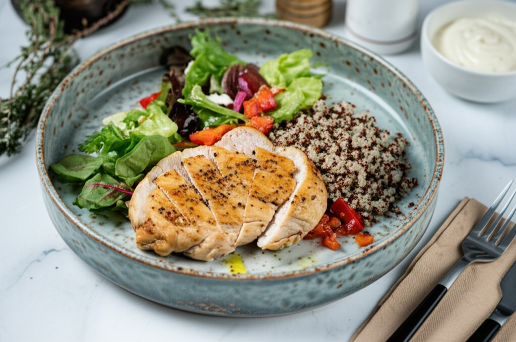 Sałatka z Grillowanym Kurczakiem i Quinoą