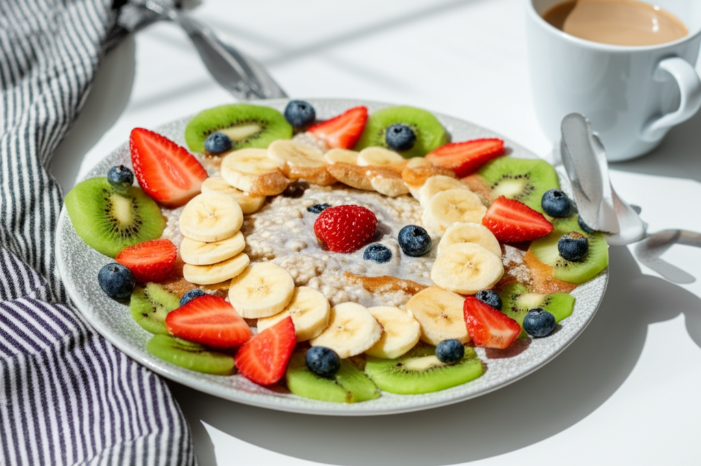 Owsiane Naleśniki z Owocami i Jogurtem