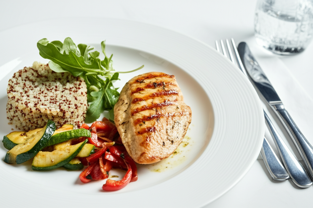 Grillad kyckling med quinoa och grönsaker