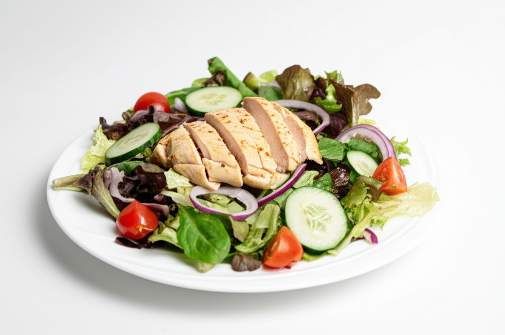 Σαλάτα Κοτόπουλου Με Λεμόνι και Σπανάκι