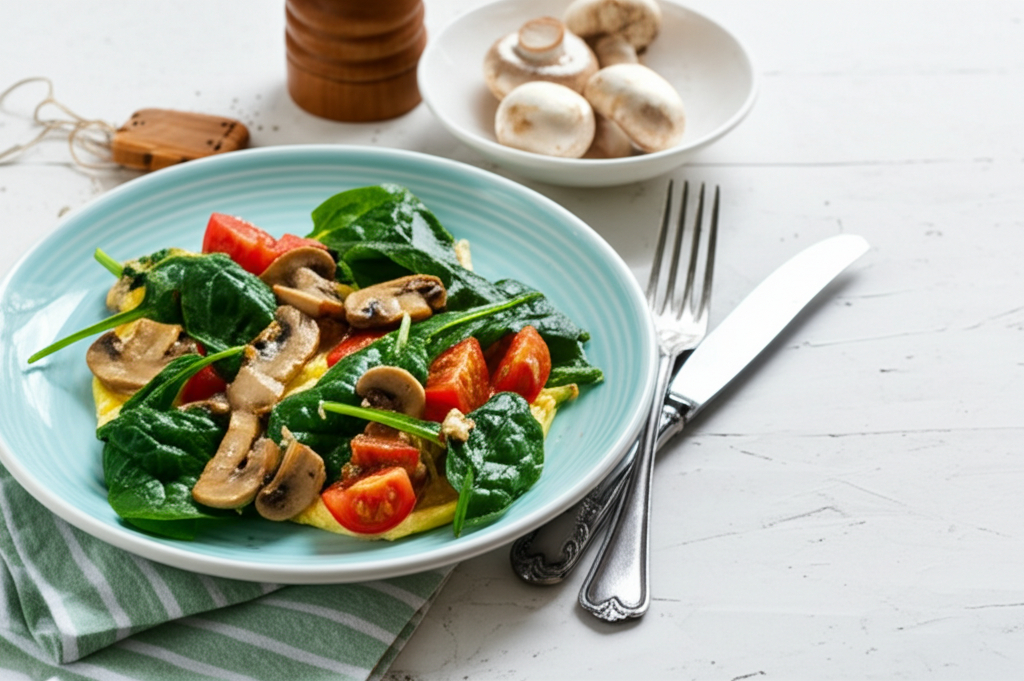 Leichtes Gemüseomelett