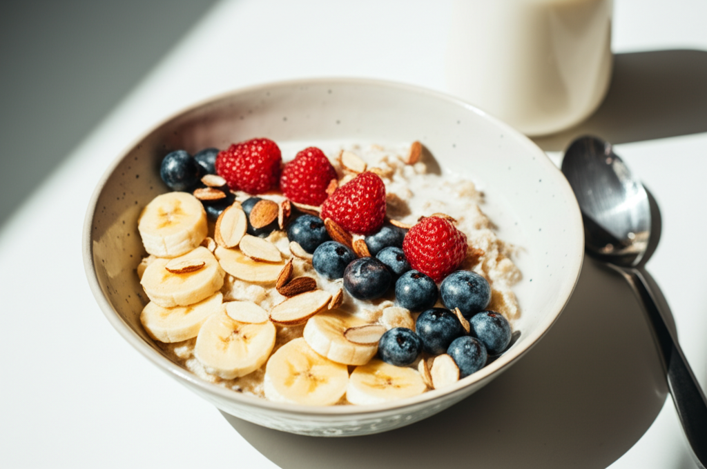 Havregrynsgröt med Bär och Nötter
