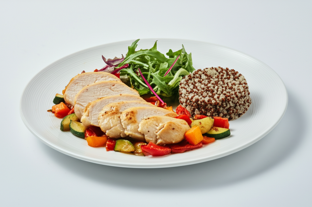 Kyckling med Rostade Grönsaker och Quinoa