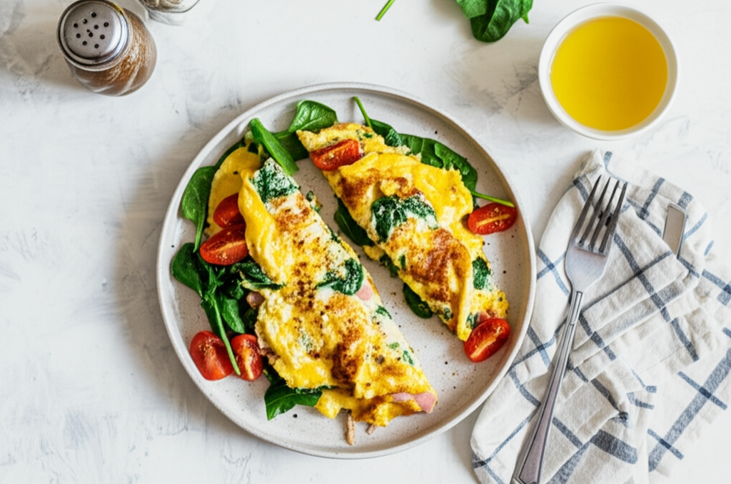 Proteinrik Omelett med Grönsaker