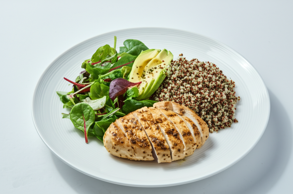 Grillad Kycklingsallad med Avokado och Quinoa