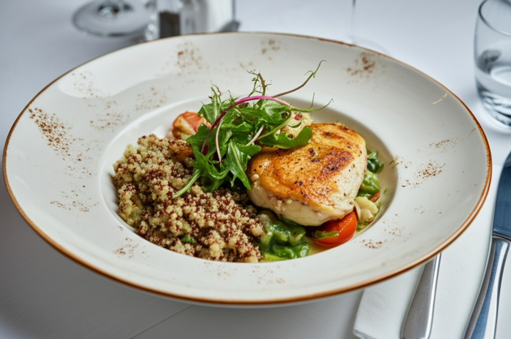 Kurczak w Cytrynowym Sosie z Quinoa i Warzywami